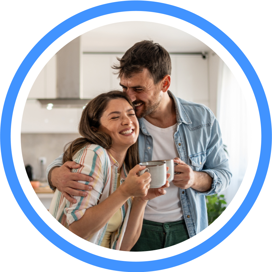 Pareja en la cocina